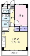 スカイマンション 1LDKの間取り
