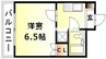 Renaxia中納言 1Kの間取り