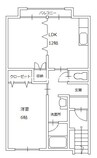 メゾン桜1号棟 1LDKの間取り