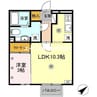 ファーストヒルズ 1LDKの間取り