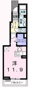 グランド・ルミエール湊 1Rの間取り