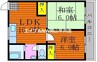 竹野マンション 2LDKの間取り