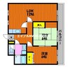 ホシダマンション 2LDKの間取り