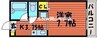 サンライズビル 1Kの間取り