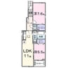 レジデンス寺地 2LDKの間取り