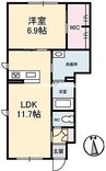 Shaya　福吉 1LDKの間取り