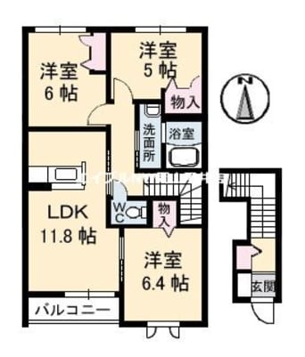 間取図 レジデンス原尾島　D棟