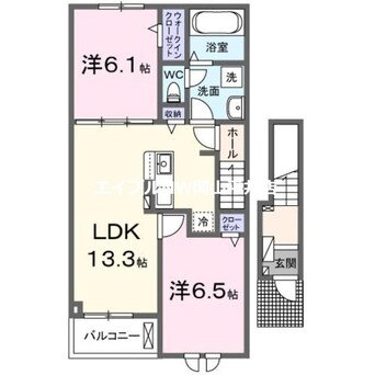 間取図 クレール六番館