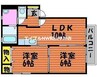 ウェスト・バレイ 2LDKの間取り