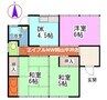 吉田様借家 3DKの間取り