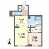 キャステルガーデン 1LDKの間取り