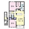 トゥールビヨン　Ⅱ 2LDKの間取り