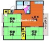コーポアルザス　Ａ 3LDKの間取り