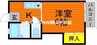 ディナ東岡山 1Kの間取り
