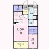 アーバイン 1LDKの間取り