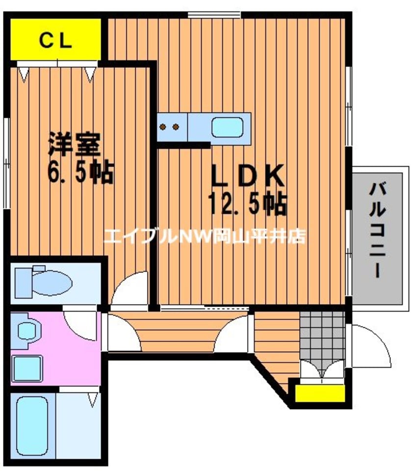 間取図 クレストール福泊　Ｃ