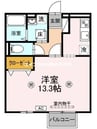 虹の奏音 1Rの間取り