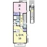 カルムヒルズ平井 1LDKの間取り