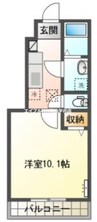 リヴィエール４７０ 1Kの間取り