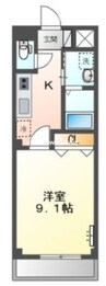 ヌーベル　バーグ 1Kの間取り