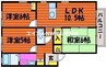 ルミエール浜 3LDKの間取り