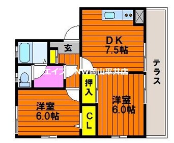 間取図 フォブール東岡山