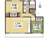 サンライズパレス 2LDKの間取り