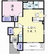 ラポール　Ⅱ 1LDKの間取り