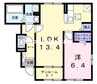 レティシアⅡ 1LDKの間取り
