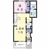 コッティ・ノイ 1LDKの間取り