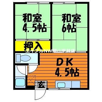 間取図 竜操コーポＡ棟