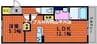 プレセアハイム 1LDKの間取り