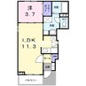 アクアマリン 1LDKの間取り