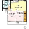 ビューバレー原田 2LDKの間取り