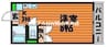 コーポサンライズ 1Rの間取り