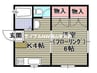 瀬尾コーポ 1Kの間取り