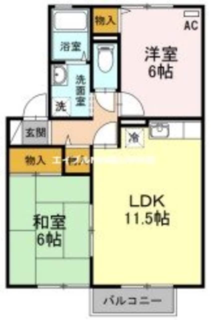 間取図 アミスターＹ・２・Ｓ　Ａ棟