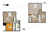 ADC高島Mei 1LDKの間取り
