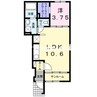 ミッドタウン玉野　壱号館 1LDKの間取り