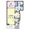 ジュネス 1LDKの間取り