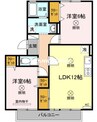 アーバンツインピア湊 2LDKの間取り
