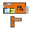 Ｎａｔｕｒｅ和氣 1Kの間取り