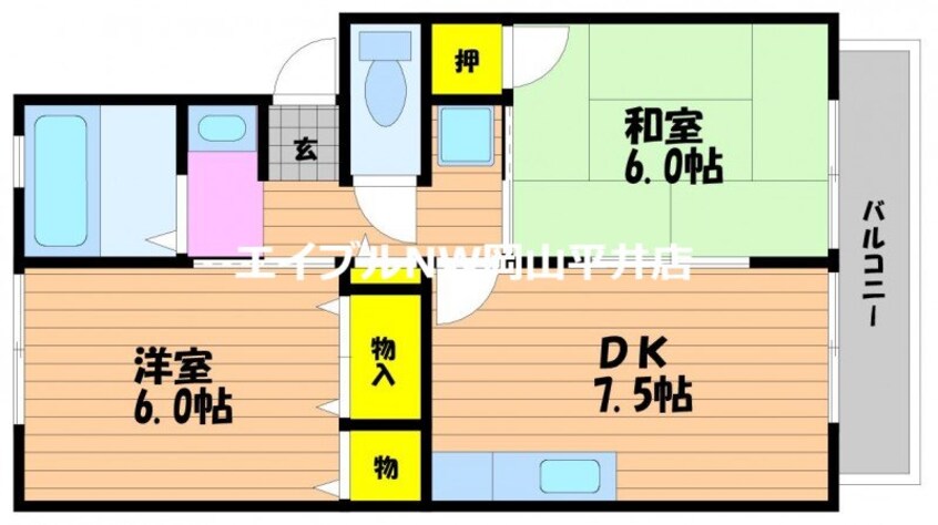 間取図 ドミール・ミキ　Ｂ