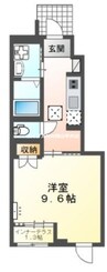 ナチュラル 1Kの間取り