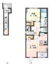 ナチュラル 1LDKの間取り