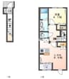 ナチュラル 1LDKの間取り