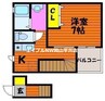 Louvre　NAGAOKA 1Kの間取り