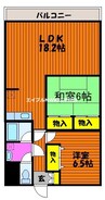 コスモハイツ関 2LDKの間取り