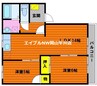 フレグランス里A 2LDKの間取り