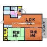 マルシンアパートＢ 2LDKの間取り